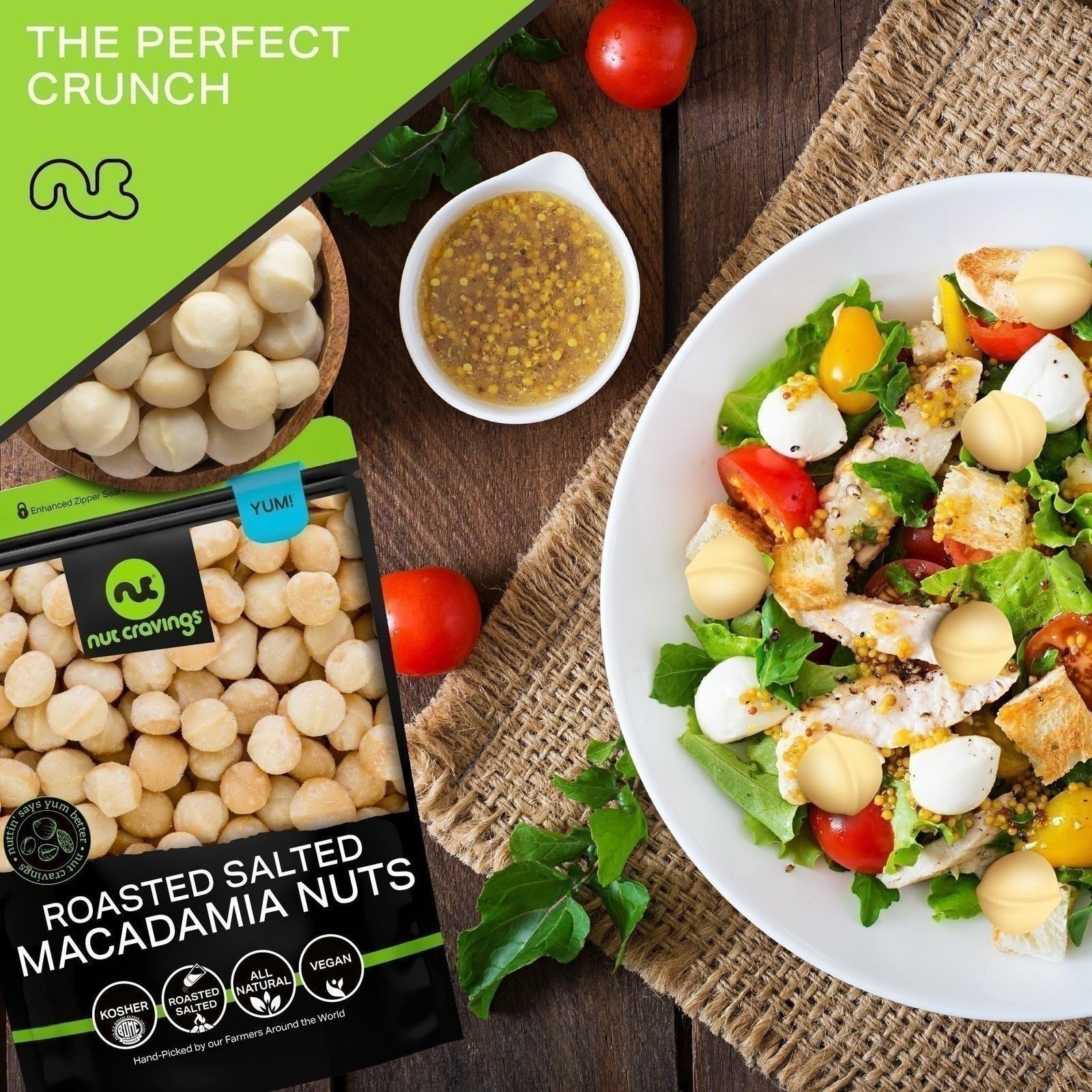 Raw Macadamia Nuts, Resealable Bag, Vegan, Healthy Snack, Natural, Kosher