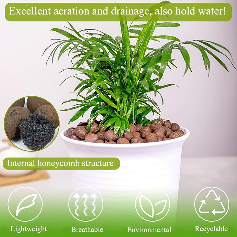 8-30 LBS organic expanded clay pebbles – 5-30mm, suitable for indoor plants