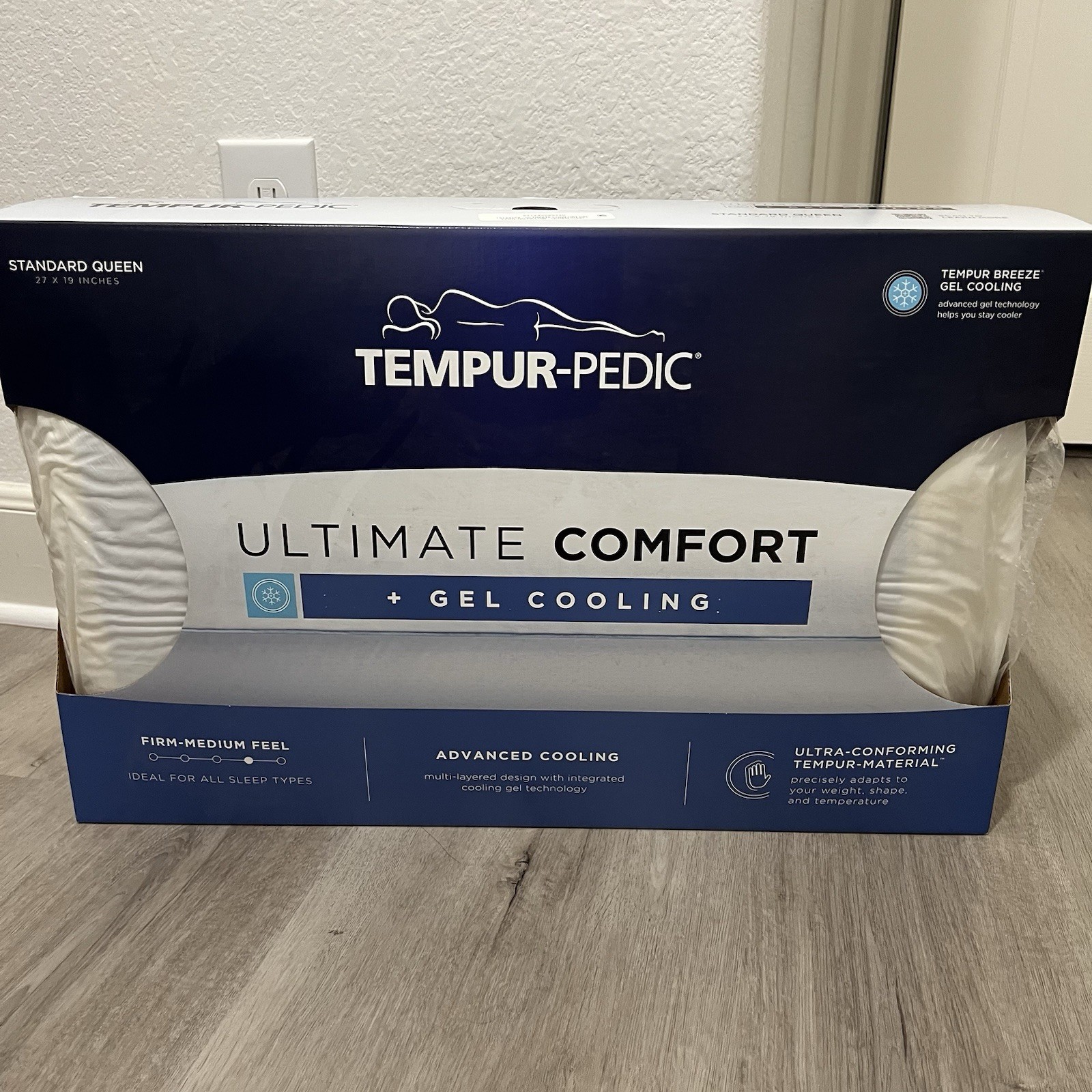 Tempur Pedic Ultimate Comfort Gel Cooling Bed Pillow, Queen