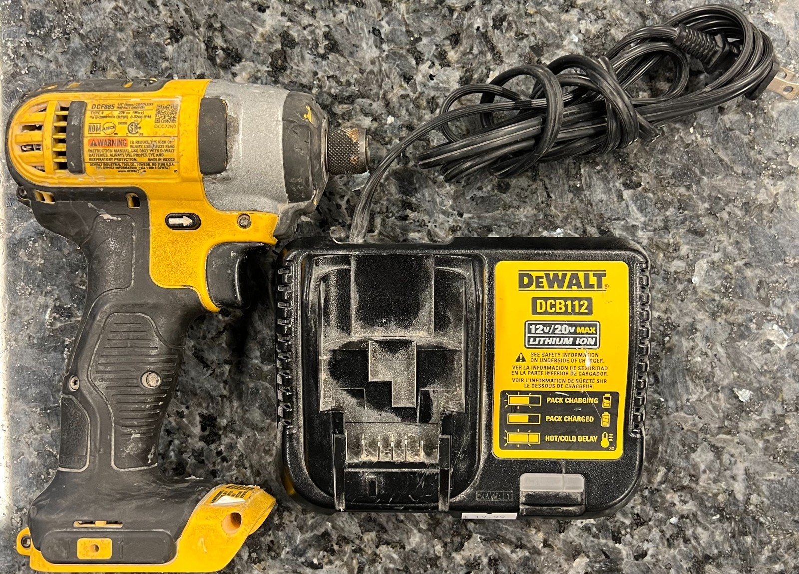 DeWalt (DCF885) with Dewalt Charger (DCB112) *NO BATTERY* – FOR SALE NOW !!