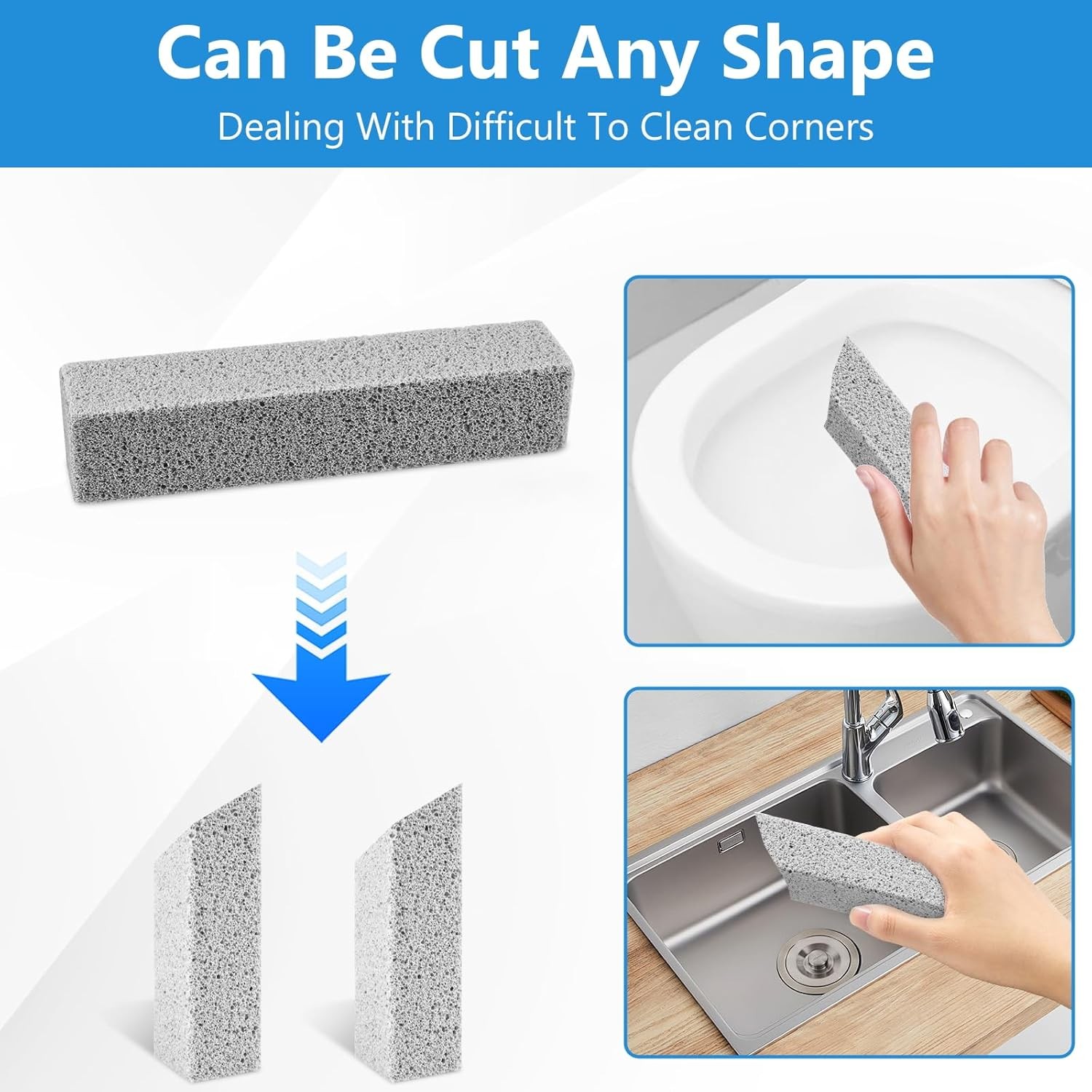 20Pack Pumice Stone for Toilet Cleaning Bowl Stick,Powerfully Cleans Hard Water