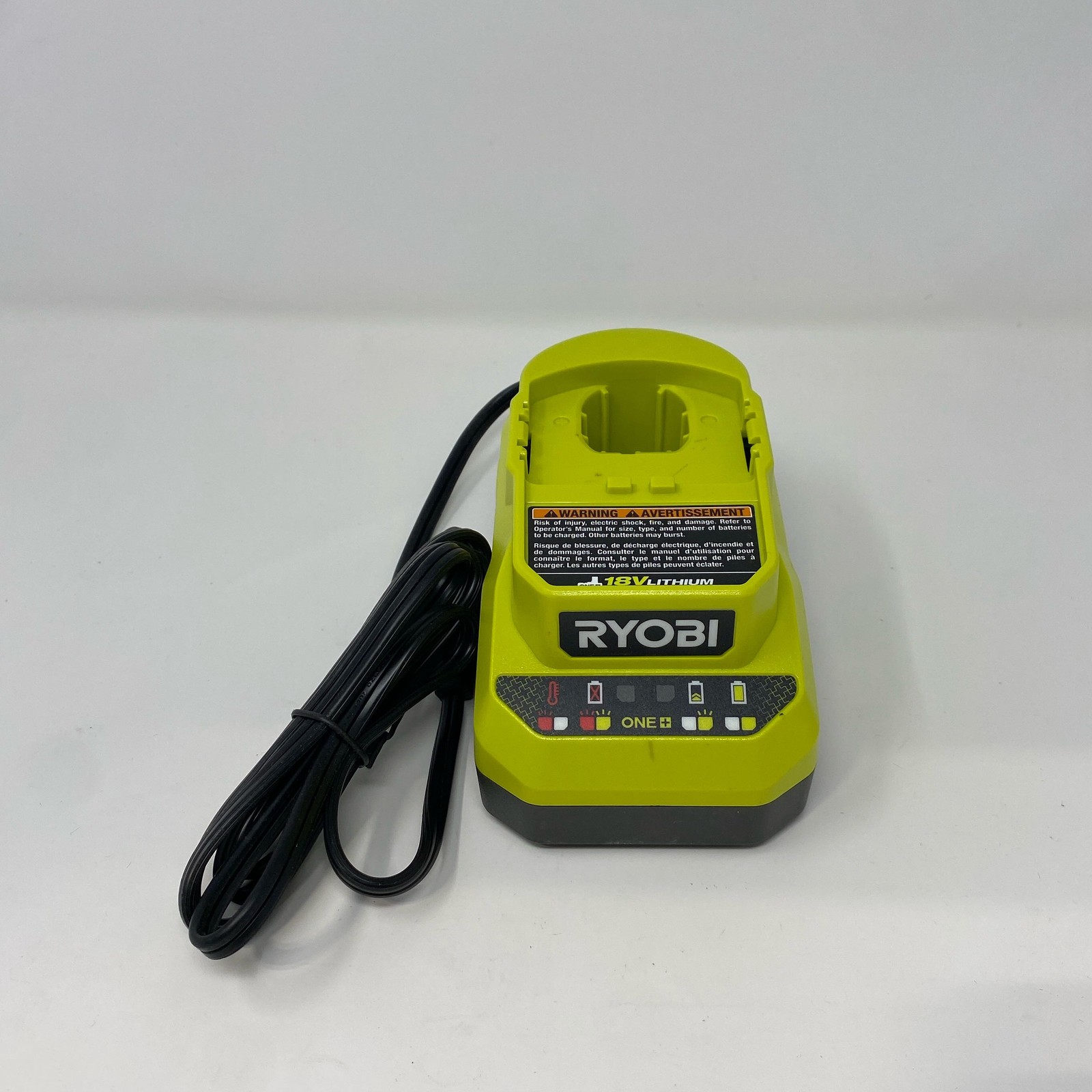 Ryobi ONE+ 18V PCG002 Charger – Neon Green Corded