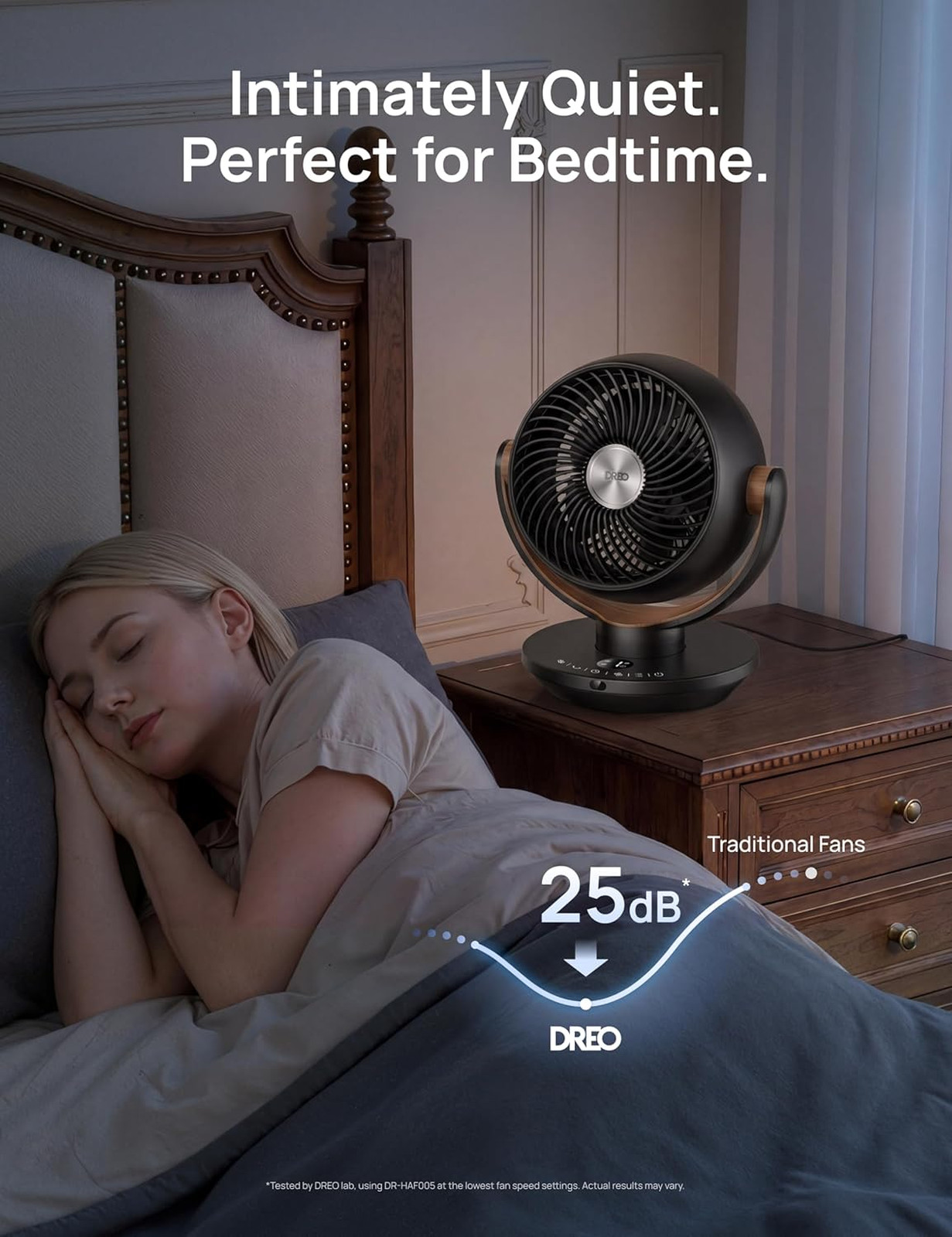 Table Fan with Remote Control, 11 Inch Air Circulator, 750CFM, Oscillating, 4