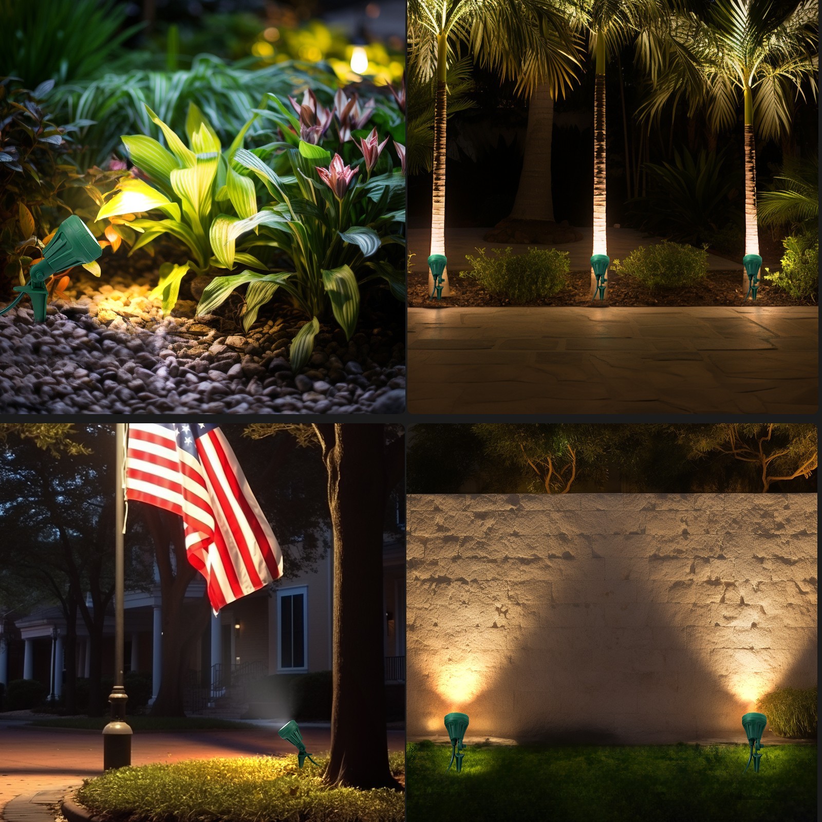 DEWENWILS 400 lm Outdoor Spotlight Christmas LED Landscape Flag Floodlight
