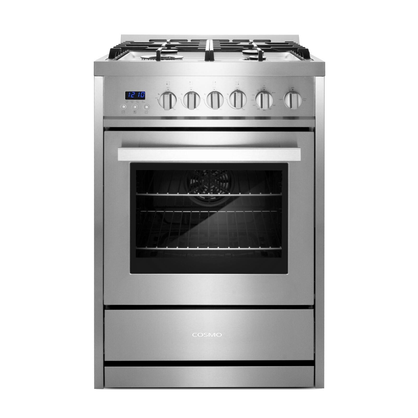 24 in. Gas Range, 4 Burners, Stainless Steel (OPEN BOX, COSMETIC IMPERFECTIONS)