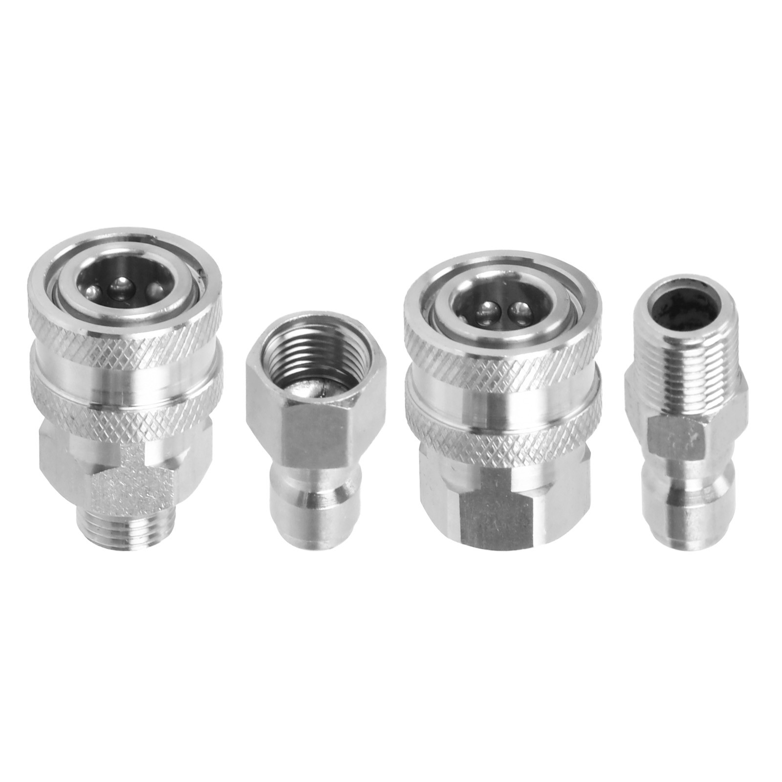 2 Sets NPT 1/4 Inch Pressure Washer Coupler Quick Connect Plug Fitting Adapter