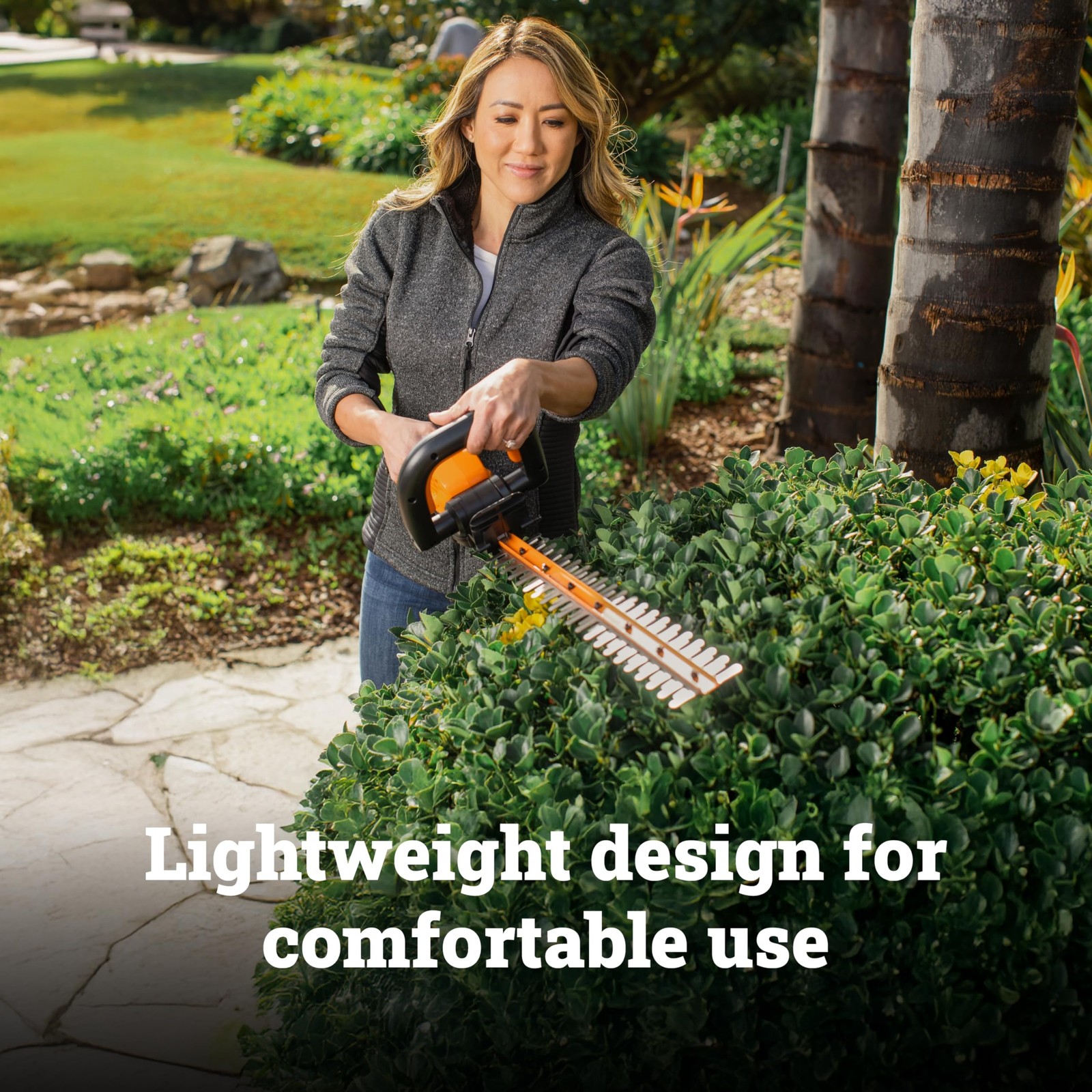 WORX 22″ Cordless Hedge Trimmer, Electric Hedge Trimmer with DualAction Blad…