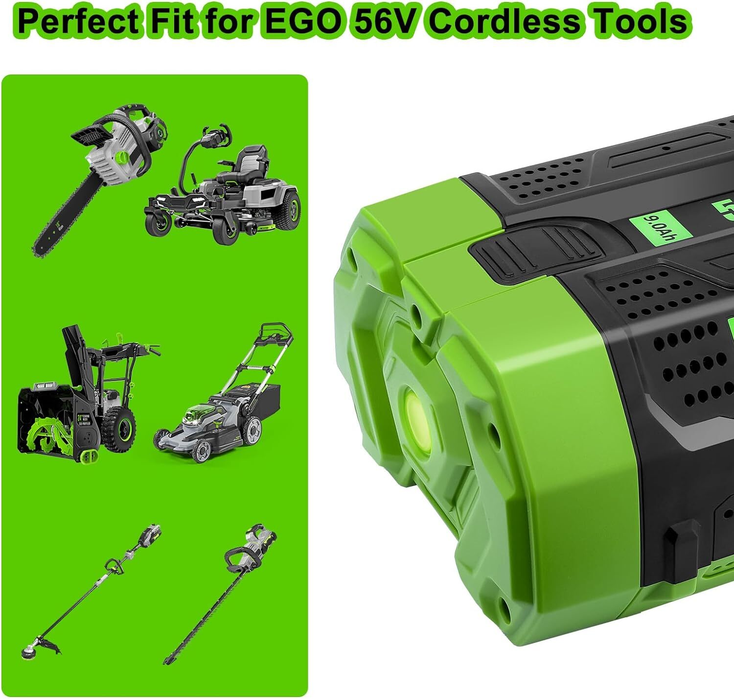 For EGO POWER+ 56V 12Ah ARC Lithium upgrade Battery BA6720T w/ Fuel Gauge