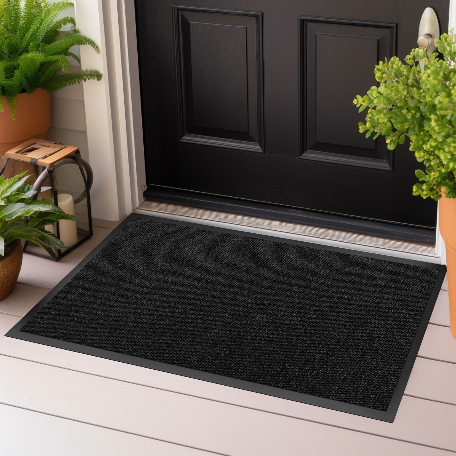 Commercial Entrance Mat Indoor Outdoor Heavy Duty Industrial Floor Mats Black
