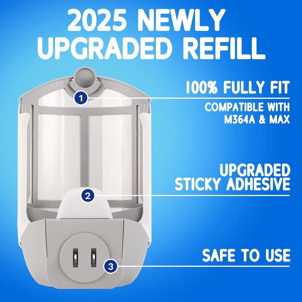 NEW 8 Count Pack Flying Insect Bug Trap Refill Cartridge Compatible with Zevo