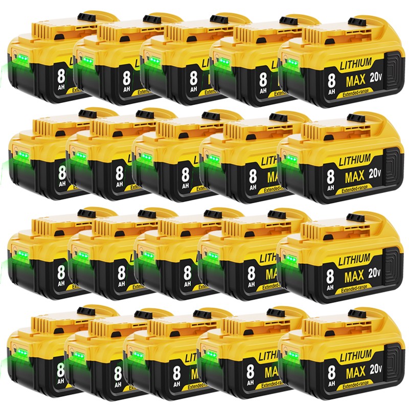 20～1Pack Battery For DeWalt 20V 20 Volt Max 8.0AH DCB206-2 Lithium Replacement