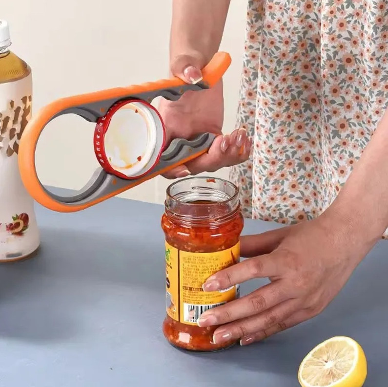 1pc 4 In 1 Multifunction Bottle Jar Can Opener Kitchen Tool Cap Twister – NEW