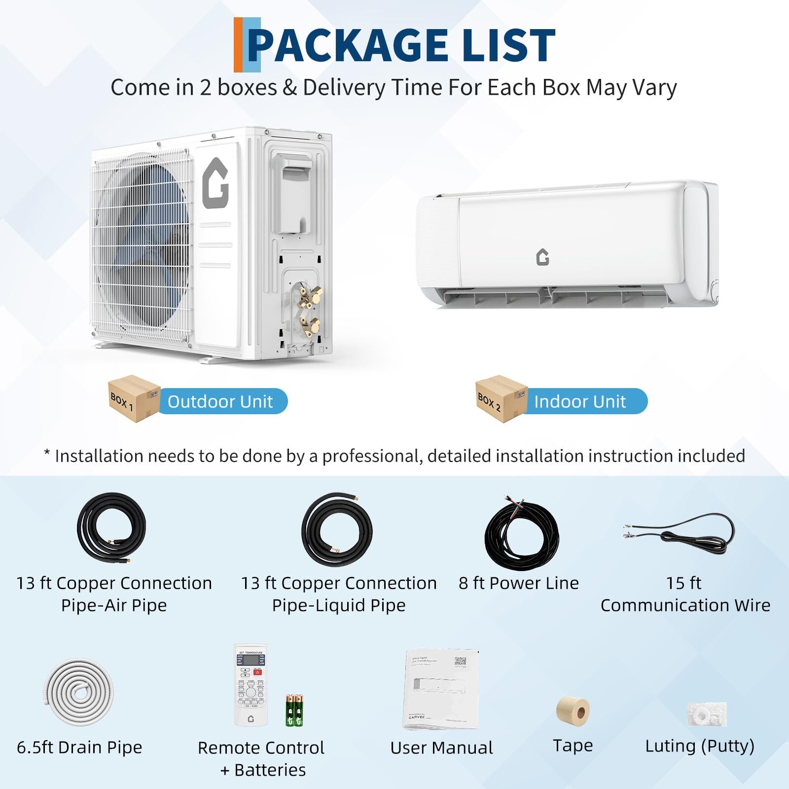 ✅24000 BTU Mini Split Air Conditioner & Heat Pump 19 SEER2 Ductless Mini Split