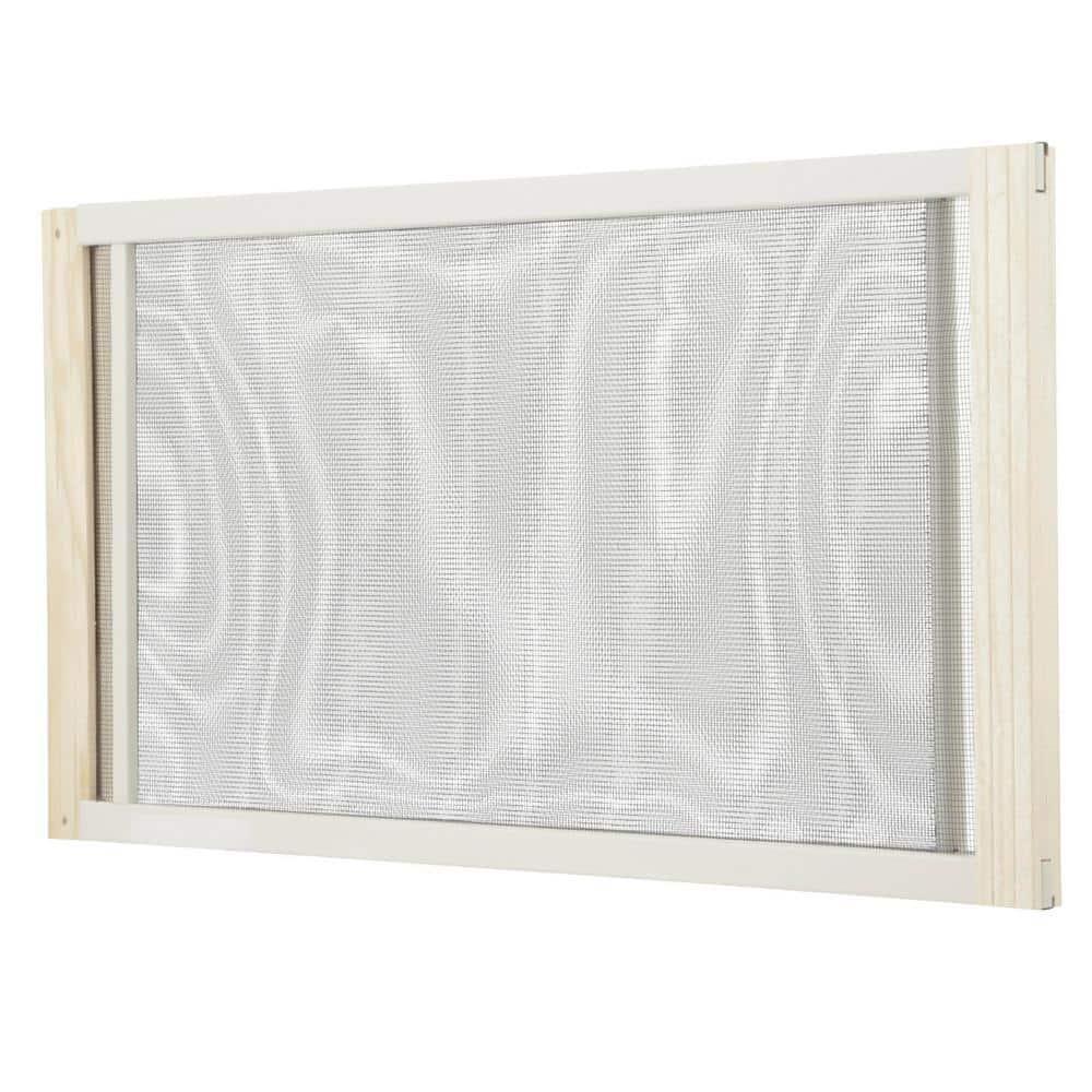 37 in. x 10 in. Grey Aluminum Adjustable Window Screen