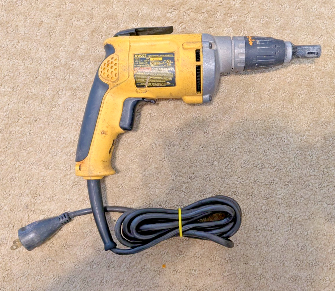 DEWALT DW272 4000RPM VSR Drywall Screwdriver – Yellow