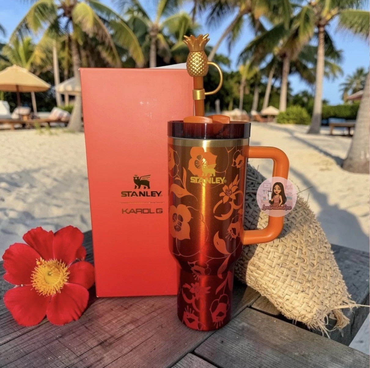 The Stanley 1913 x KAROL G 40 oz Quencher H2.O FlowState Tumbler Limited Edition