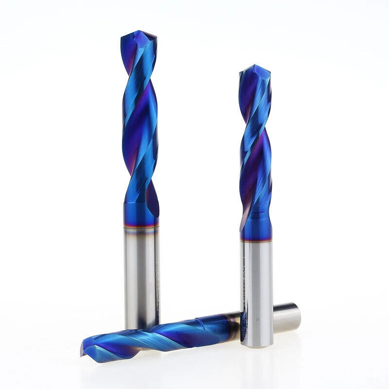 HRC65 Solid Carbide Drill Bit 1mm-13mm 2-Flute Stub Straight Shank Twist