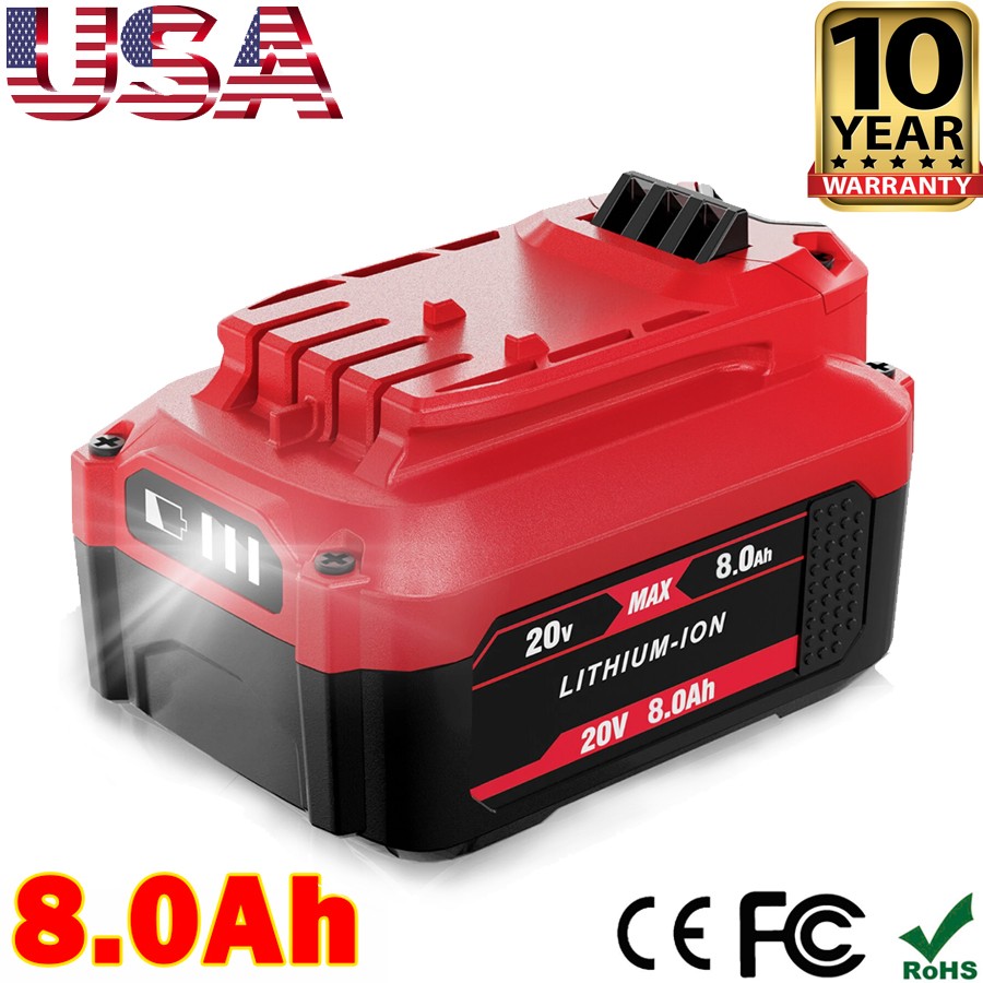 8.0Ah For Craftsman CMCB206 20 Volt 20V Max Li-Ion V20 Battery CMCB204 CMCB201