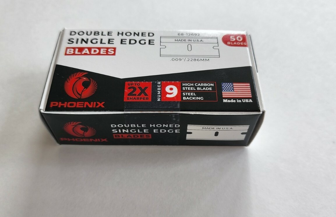Phoenix – 50 Extra Sharp Single Edge Razor Blades – Made In USA – Double Honed
