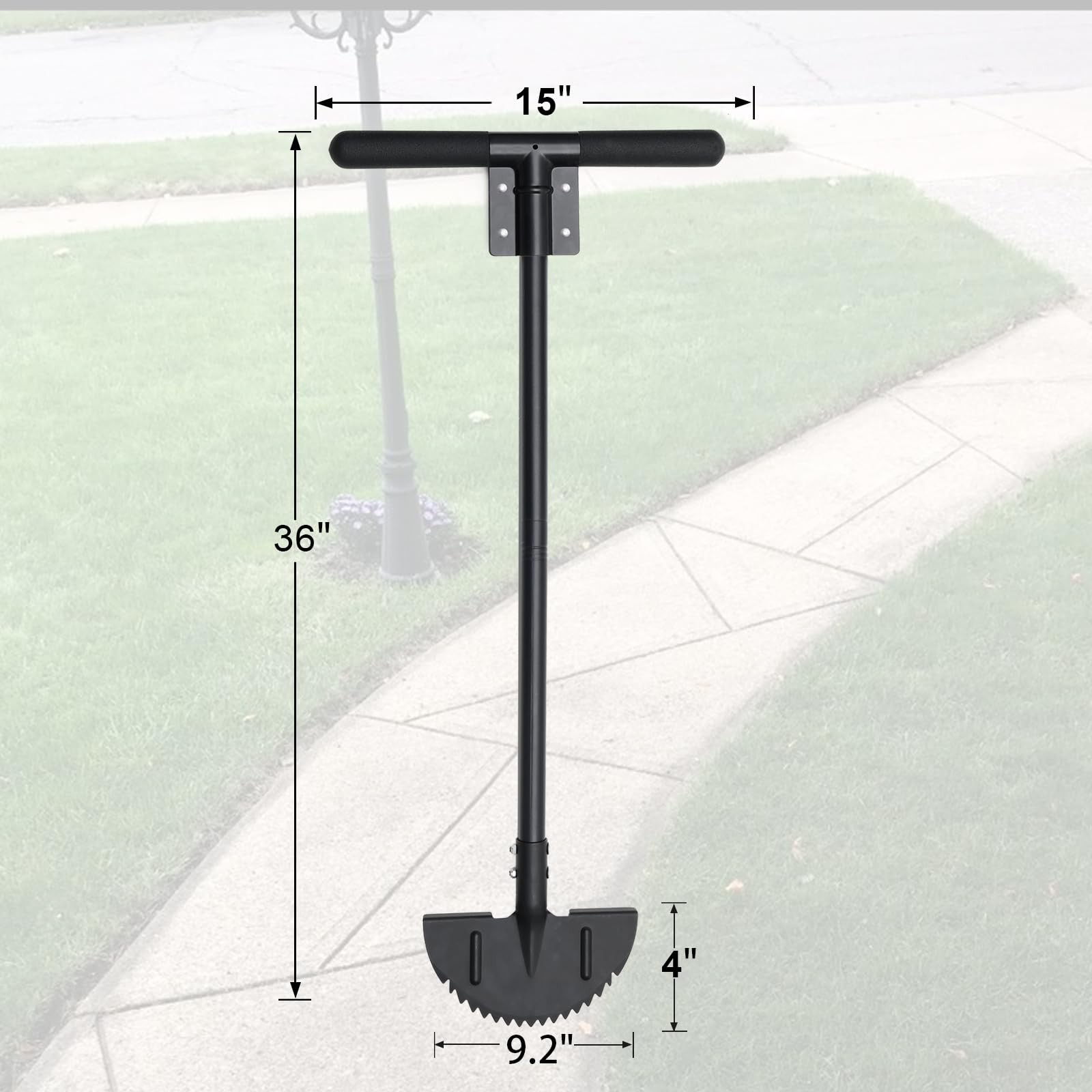 Lawn Edger Tool Manual Grass Edger Long Handle 36 Inch Steel Hand Sawtooth Borde