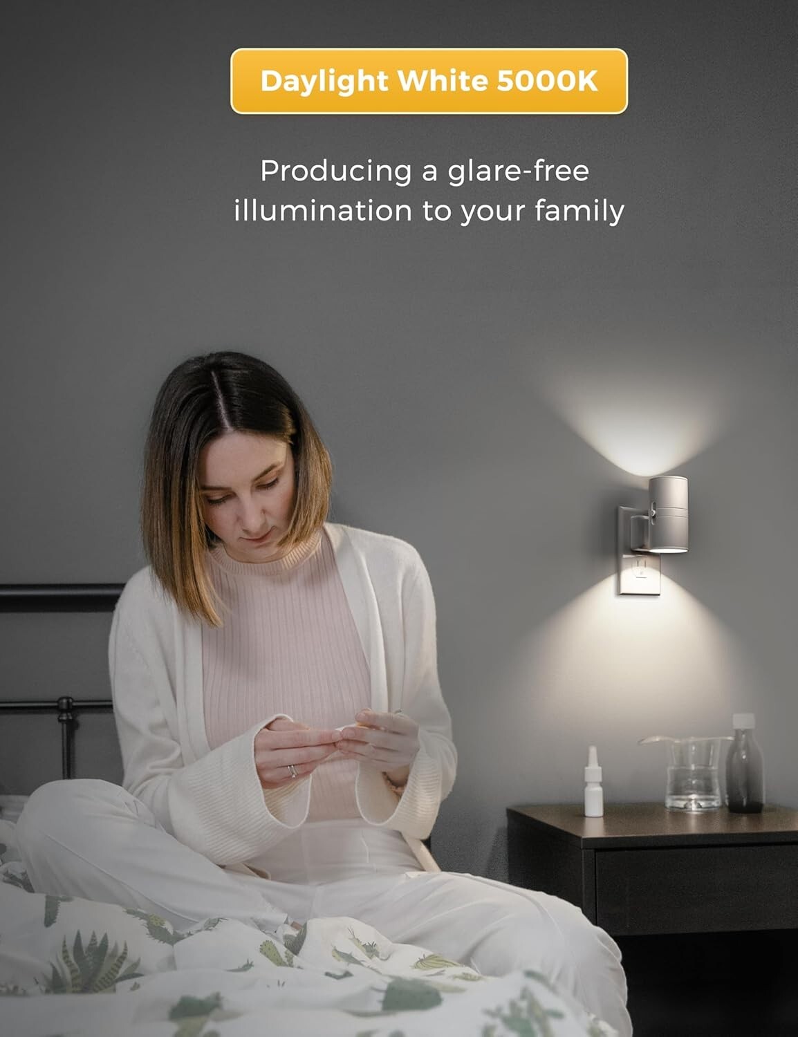 Adjustable Brightness LED Night Lights with Light Sensor – Perfect for Any Room