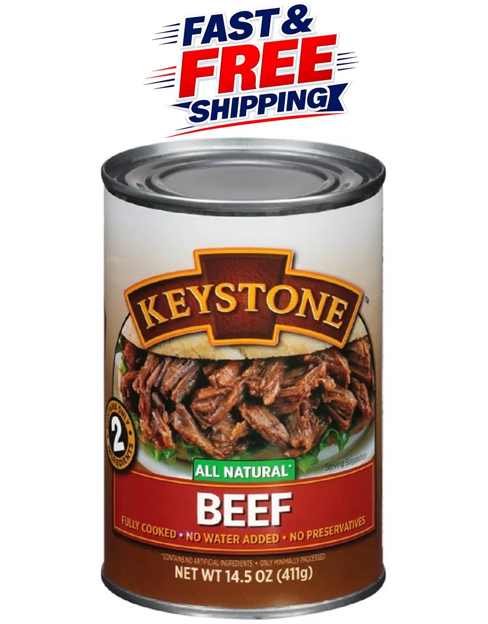 Keystone All Natural Beef, 14.5 oz Can