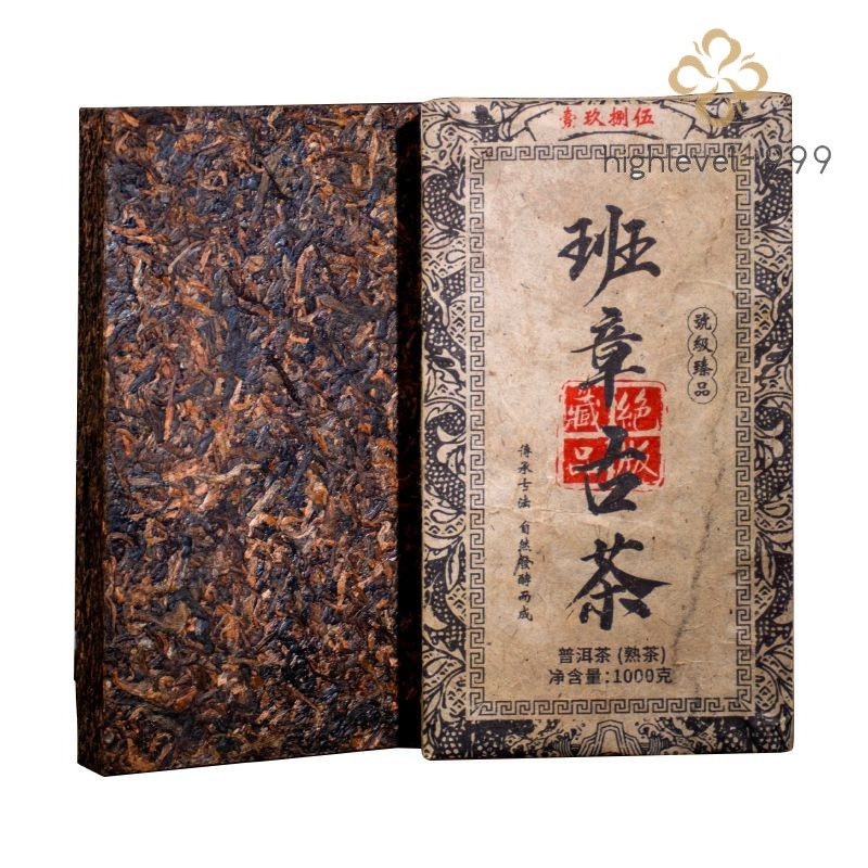 1000g Authentic 1980s Old Ban Zhang Pu’er Tea Mellow Aroma Ripe Tea Brick