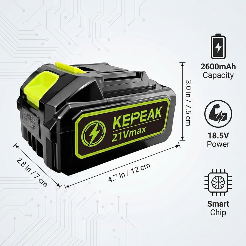 21V Lithium-ion Battery Replacement & Backup Battery with LED Power Indicator