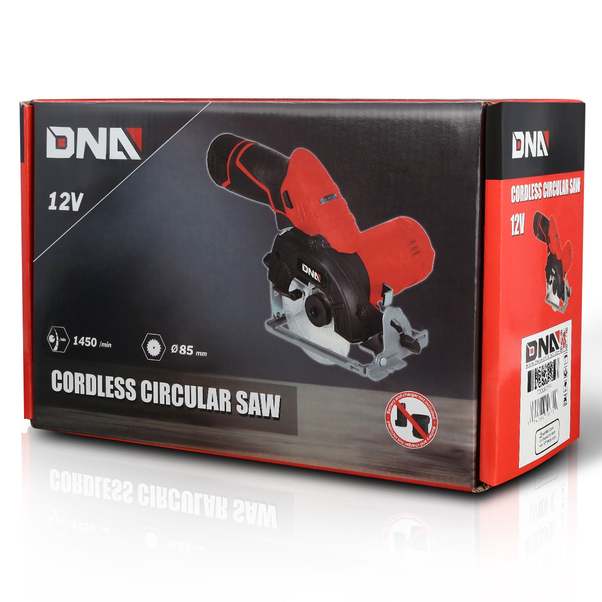 DNA Motoring TOOLS-00174 12V Compact Cordless Circular Saw w/Blade+Hex Key Red