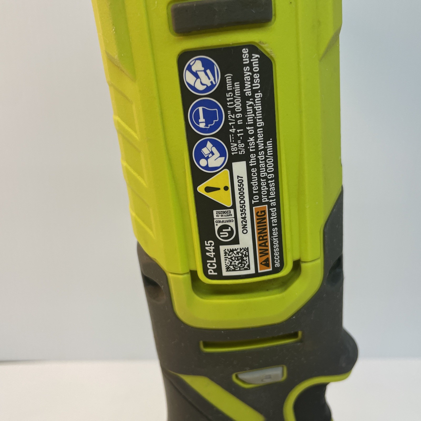 RYOBI ONE+ 18V Cordless 4-1/2 in. Angle Grinder W/ 1.5 AH Battery – Pre Owned