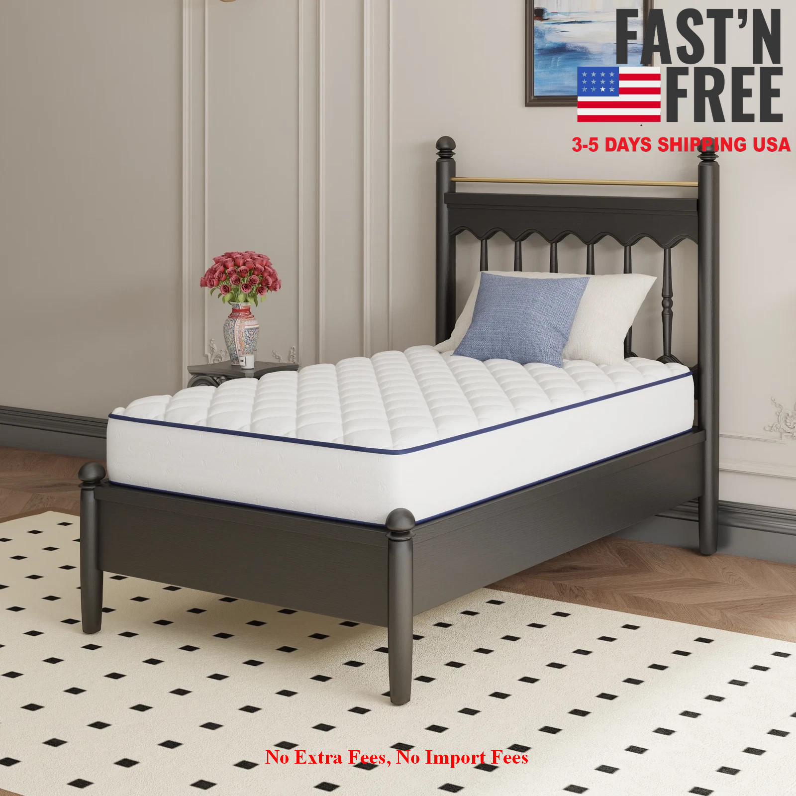 [HOT SALE] Pearl 6″ Twin Size Medium Adult Supportive Innerspring Mattress
