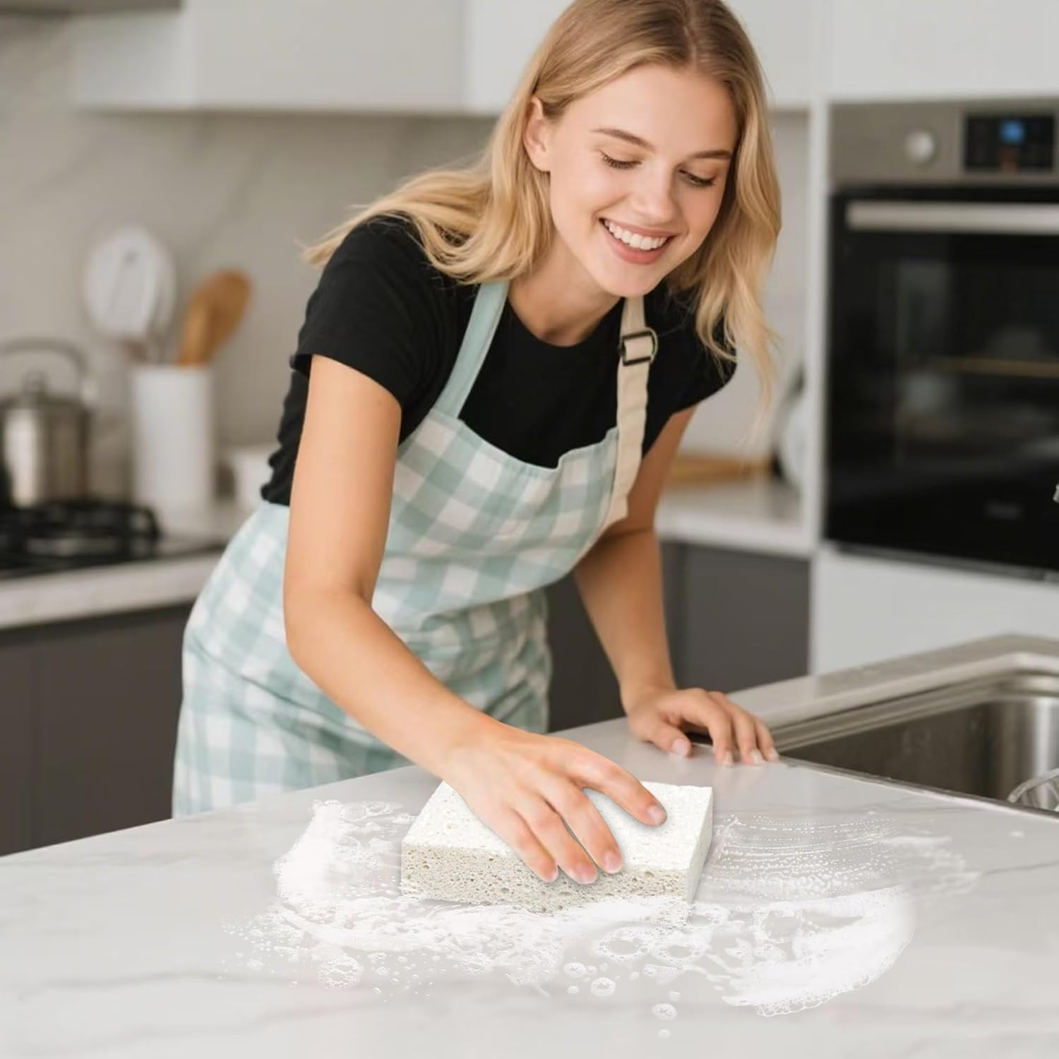 Extra Large Dish Sponges Kitchen for Cleaning, Natural Cellulose Sponges Reusabl