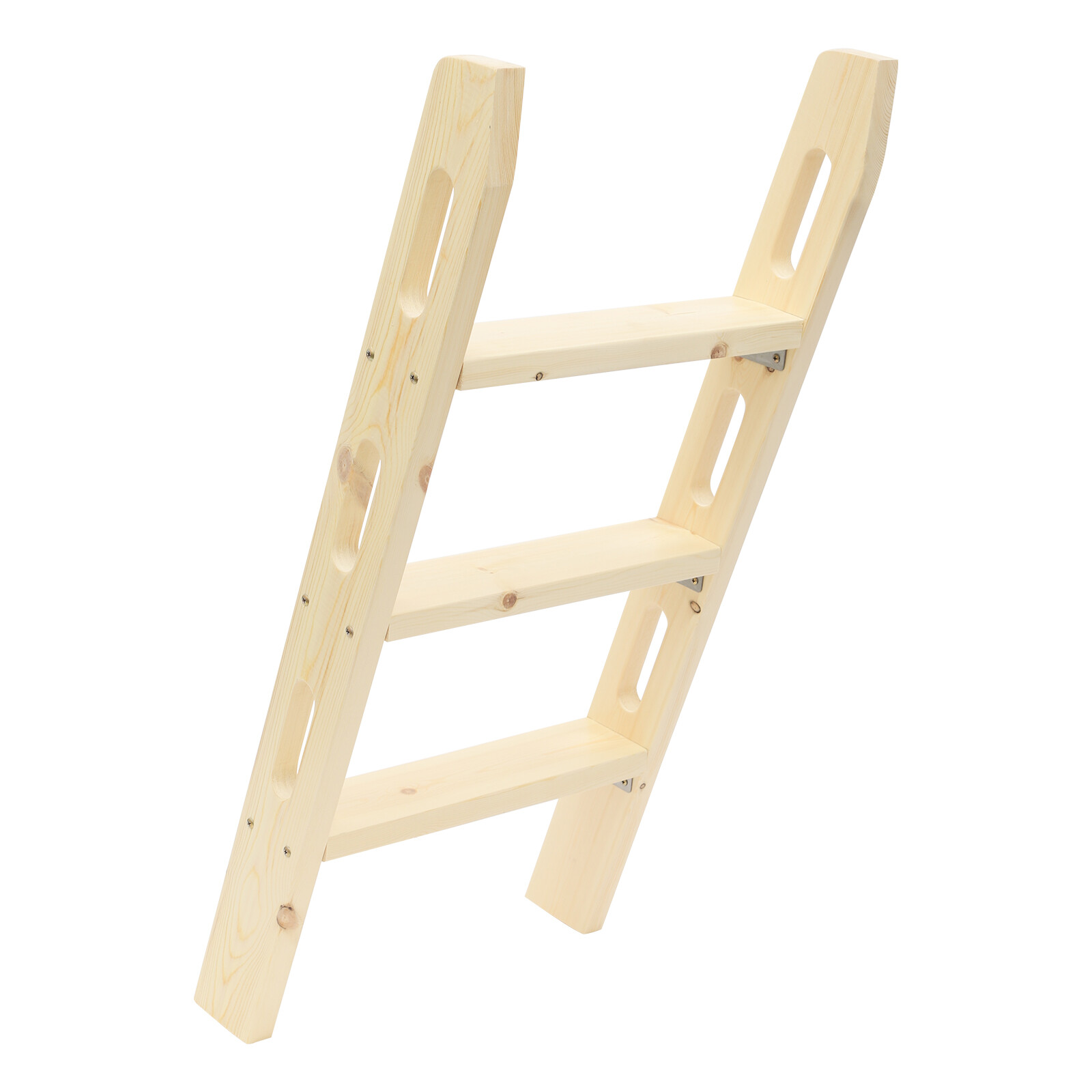 3 Steps Solid Wood Bed Ladder, Durable Step Ladder, for Dorm, Teens Adults Room