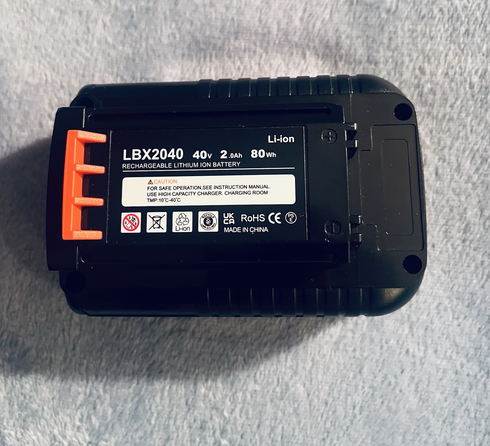 LBX2040 40Volt 2.0Ah Max Lithium -Ion Battery fits Black & Decker~ LBXR36 LSW36