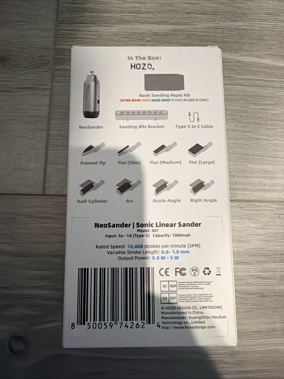Neosander Reciprocating Detail Sander, Mini Electric Pen Sander with 13000 SPM L