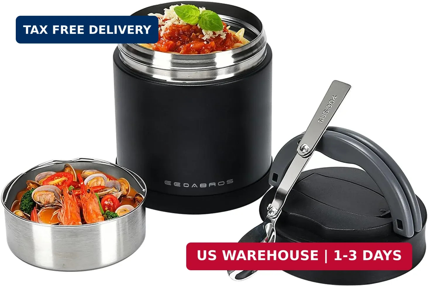Thermo for Hot Food 33.8OZ, Vacuum Insulated Food Jar for Adults, Stainless Stee