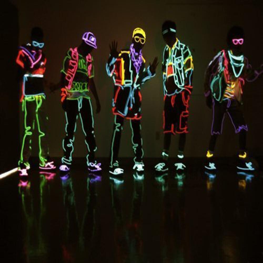 Neon LED Light Glow EL Wire String Strip Rope Tube Decor Car Party + Controller