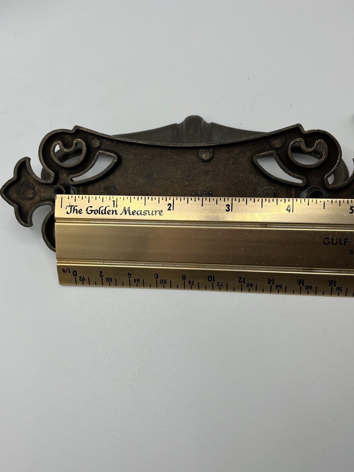 6 Vintage Large BPC 14045 Brass Chippendale Bail Pull Drawer Handles Victorian