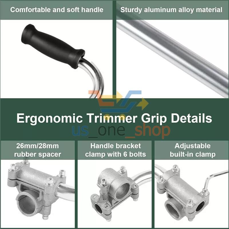 String Trimmer Handle Ergonomic Trimmer Grip Lawn Mower Handle Grip Auxiliary US