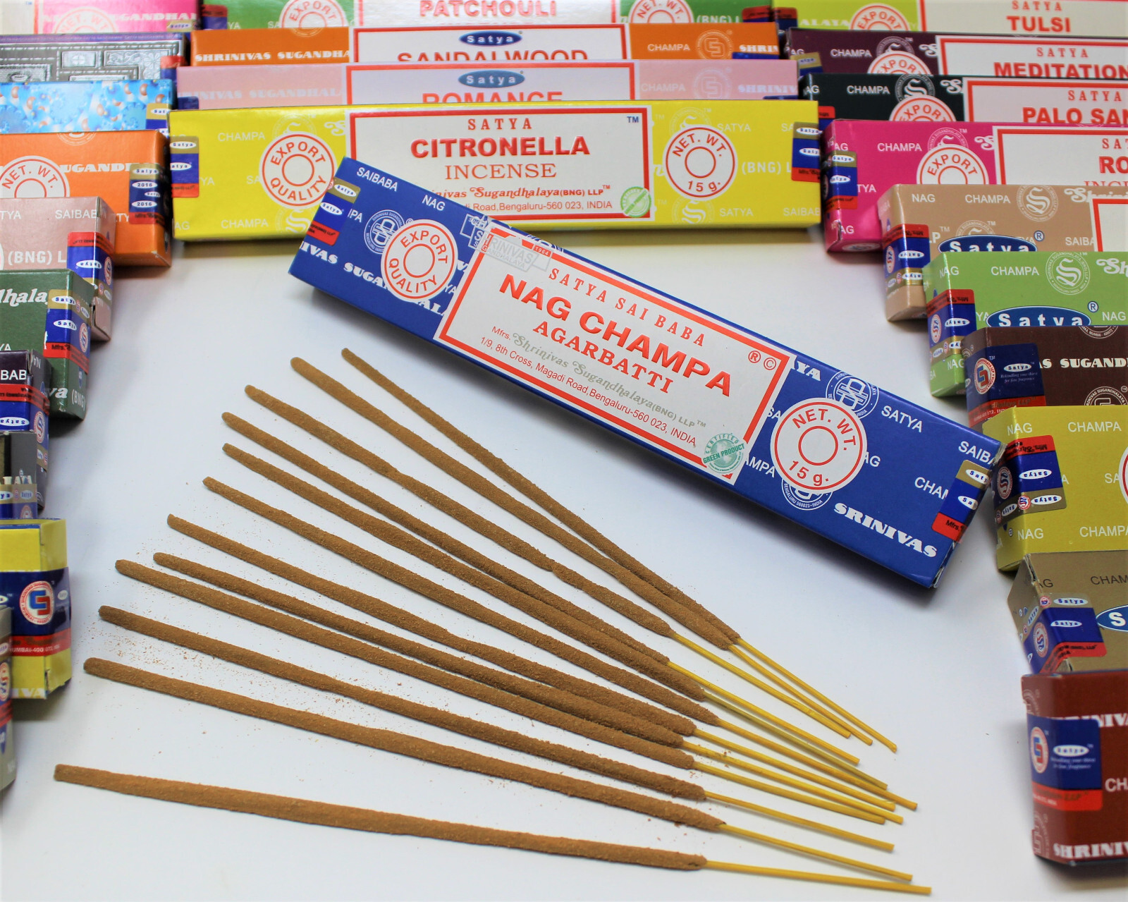 Satya Nag Champa Incense Sticks 15 gm: Mix & Match BUY 3 GET 3 FREE! (6 in Cart)