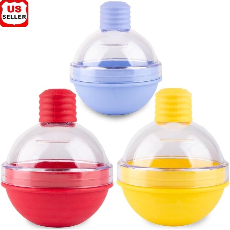 Reusable Ice Cube Tray 3 Pack Large Round Ice Ball Maker Whiskey Cocktails New