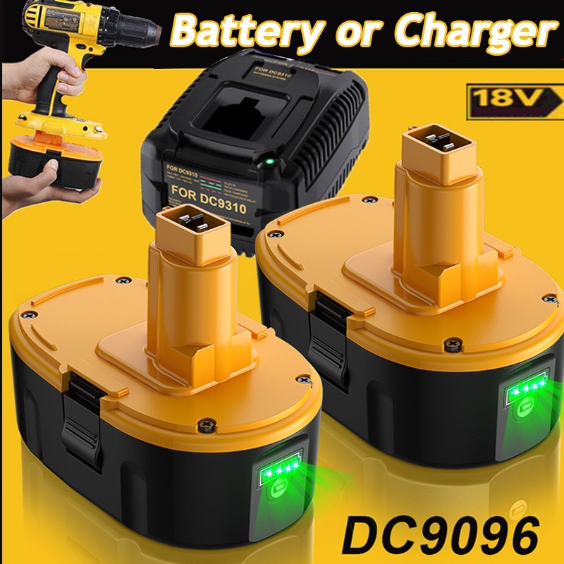 1-2PACK 8.0Ah 18V For Dewalt 18 VOLT XRP DC9098 Li-ion Battery DC9096-2/Charger