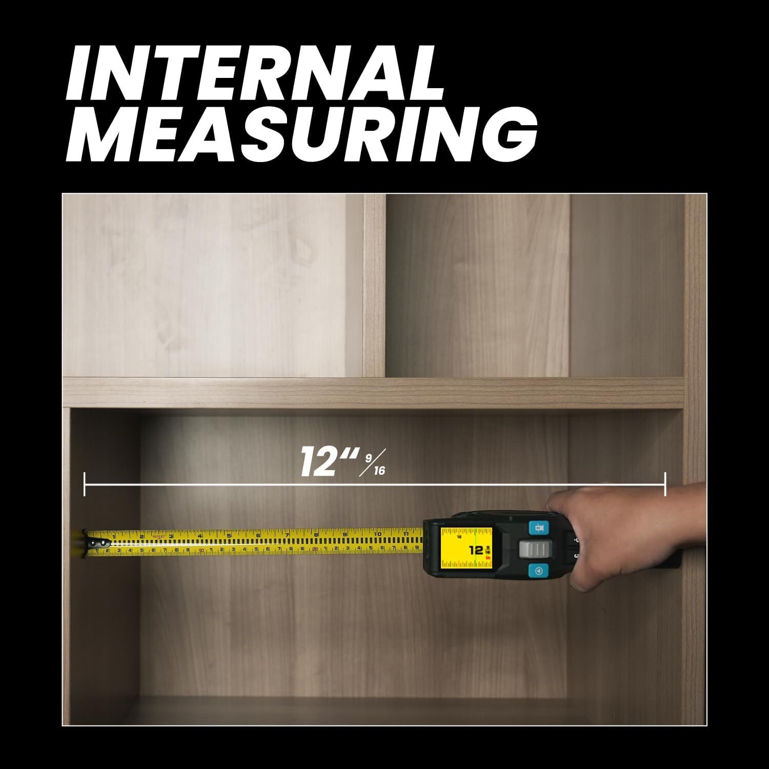 3-in-1 Digital Tape Measure, 330Ft Laser Measurement Tool with Rechargeable