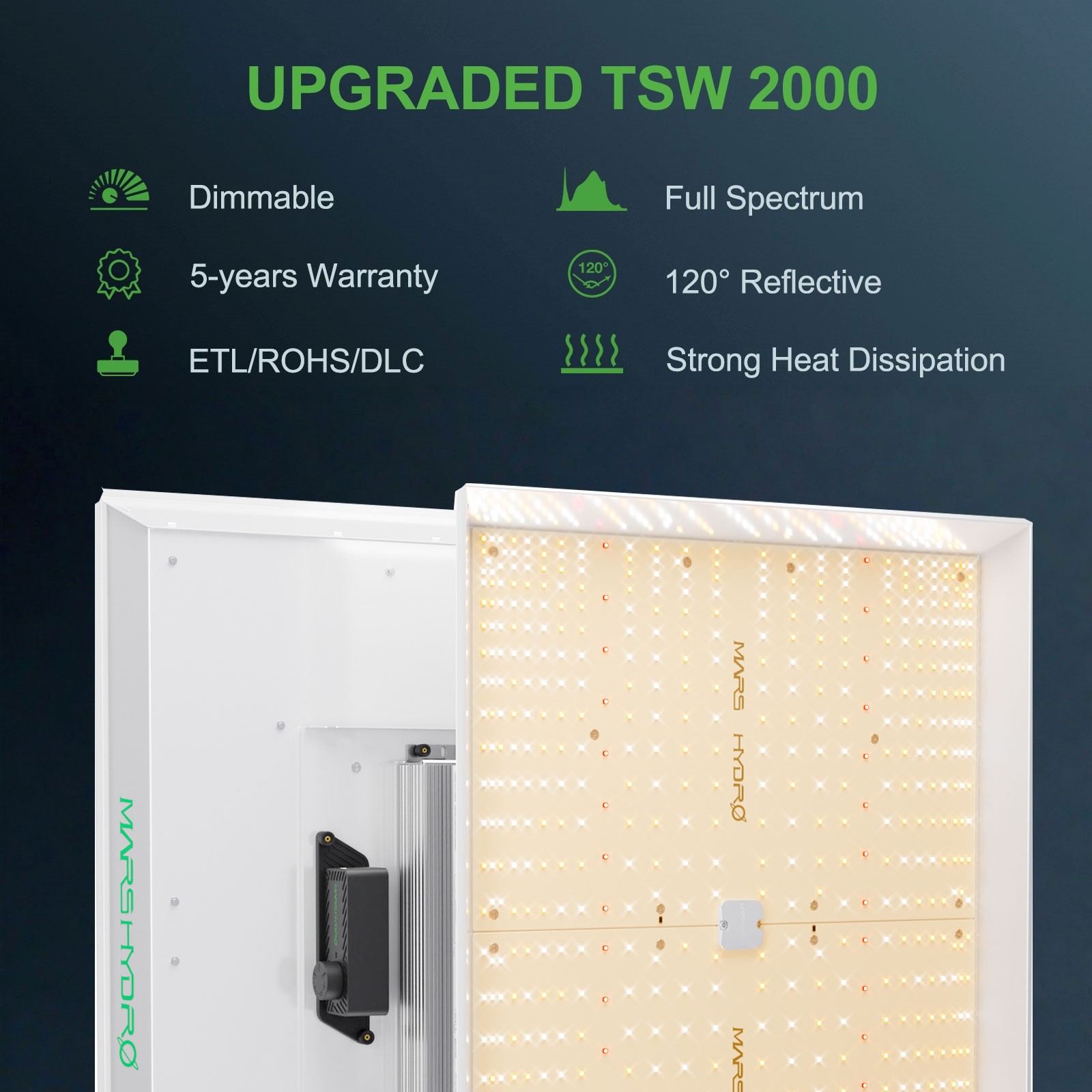MARS HYDRO TSW 2000 Led Grow Light Full Spectrum for Indoor Plants Grow Tent Kit