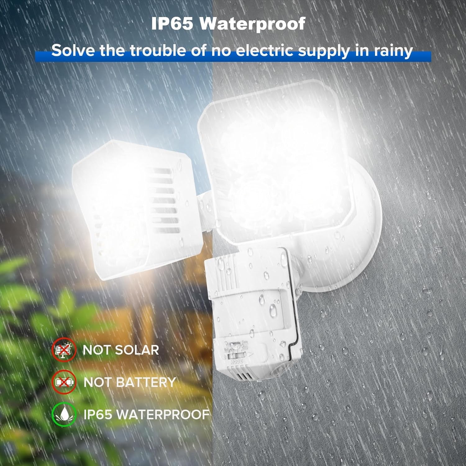 3400lm LED Motion Sensor Light 30W Security Light Spotlight Backyard Safe Guard