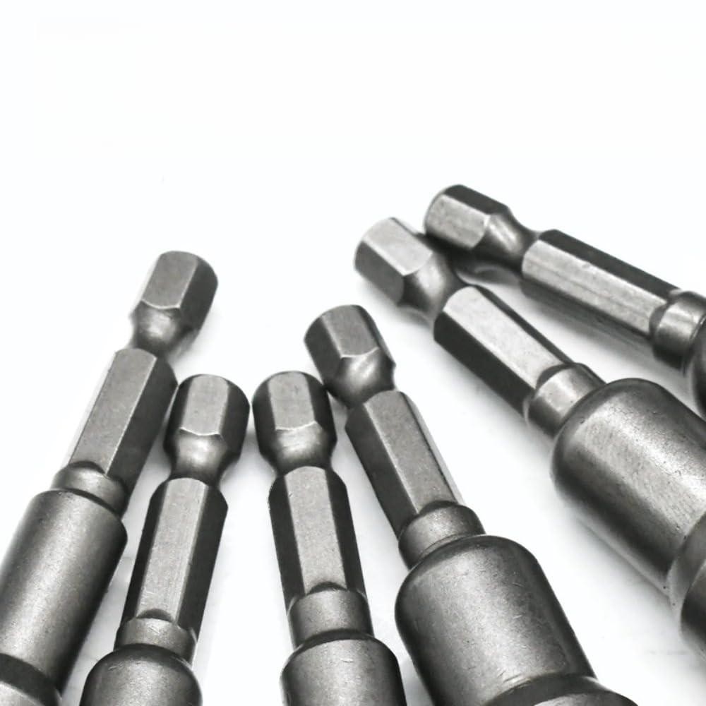 10 Pcs 1/4″ Hex Shank Magnetic Power Nut Driver Bit Sets, 1/4 Inch Quick Change