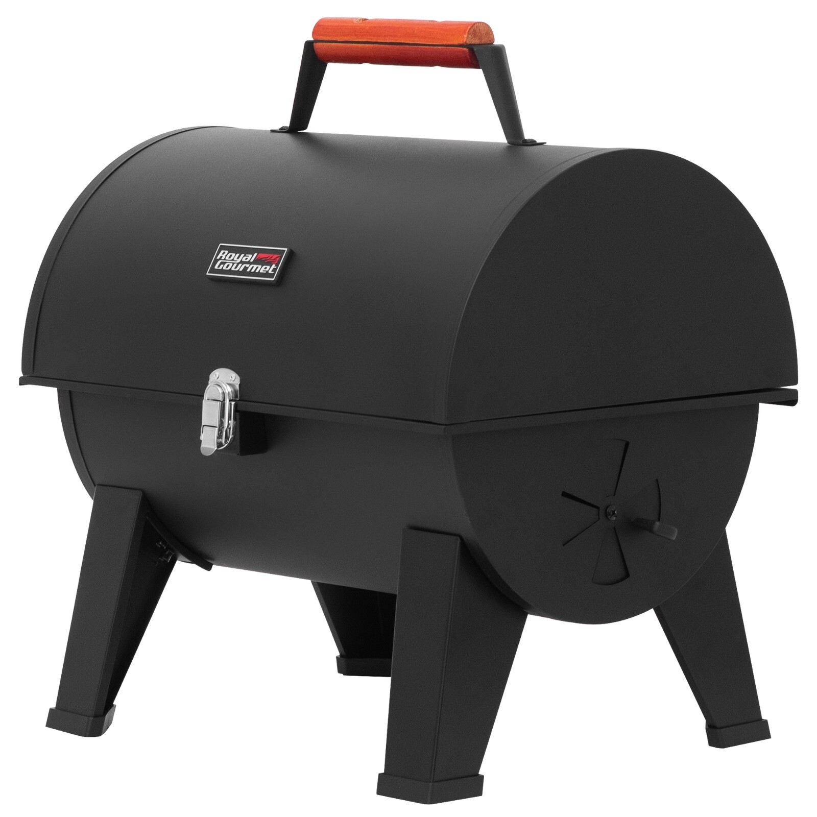Royal Gourmet Portable Charcoal Grill with Two Side Cooking Area Outdoor, Black