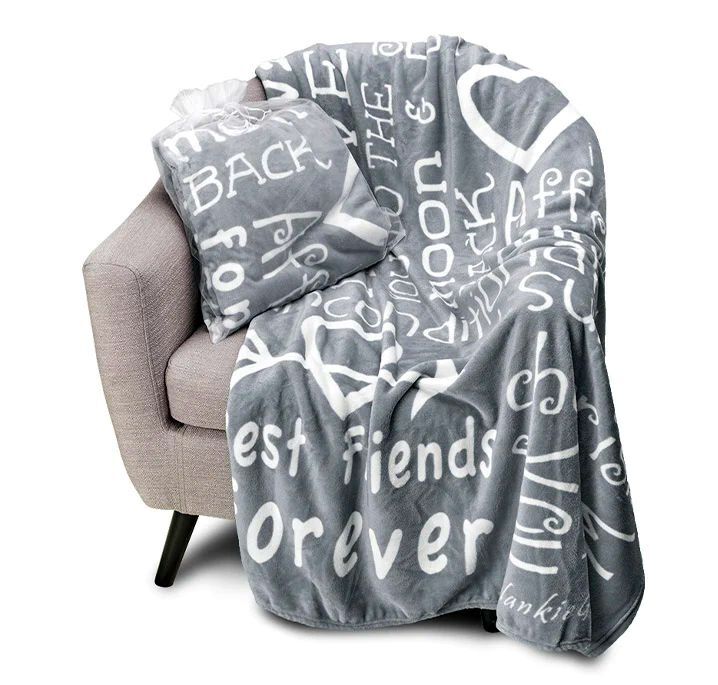 BlankieGram I Love You Throw Blanket Gift Best Friend Mom Caring – 5 colors