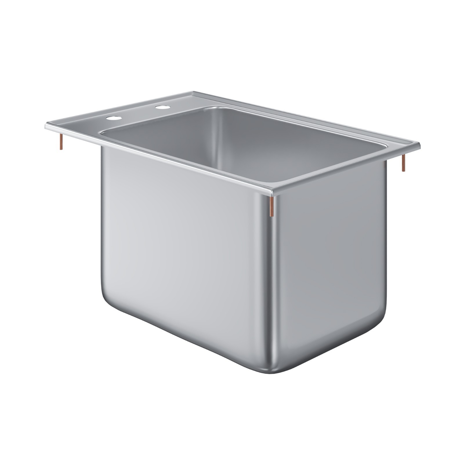 Stainless Steel 1 Compartment Drop-In Sink Bowl 10 in. x 14 in. x 10 in.