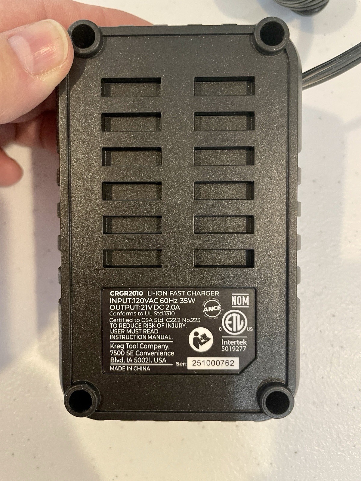 Kreg 20V Ionic Drive 1/2″ Compact Drill, 20V Blue Ion Charger & 2Ah Battery Pack